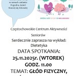 Przejdź do - Realizacja zadania Pogodna Jesień Starzej się Zdrowiej- Spotkanie z Dietetykiem 